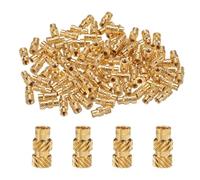 QUARKZMAN 50pcs M3 Inserts Filetés Écrous Moletés en Laiton Thermodurci M3x10mm, OD 5mm, Écrous en Laiton à Impression 3D Inserts Filetés Femelles Écrous