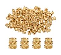 QUARKZMAN 50pcs M3 Inserts Filetés Écrous Moletés en Laiton Thermodurci M3x5.5mm, OD 5mm, Écrous en Laiton à Impression 3D Inserts Filetés Femelles Écrous