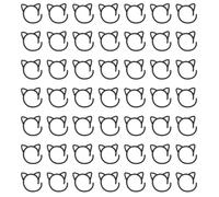 QUARKZMAN 50pcs Marqueurs De Maille, Marqueurs De Maille Spiral Clips Compteur De Rang Aiguille A Crochet Anneaux A Crochet Accessoires De Couture Verrouillables Pour DIY Artisanat, Black