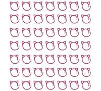 QUARKZMAN 50pcs Marqueurs De Maille, Marqueurs De Maille Spirale Clip Compteur Aiguille A Crochet Anneau A Tricoter Verrou A Crochet Accessoires De Couture Pour DIY Artisanat Tricot, Red