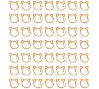 QUARKZMAN 50pcs Marqueurs De Maille, Marqueurs De Maille Spirale Clip Compteur Aiguille A Crochet Anneau Accessoires De Couture Verrouillage A Crochet Pour DIY Artisanat, Orange