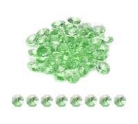 QUARKZMAN 50Pcs Perles Octogonales Cristal À 1 Trou, 14mm Verre K9 Perles À Pendentif Prismes Pièces pour Lustres Cristal Lampes Suspendu Bijoux DIY Artisanat, Fruit Green