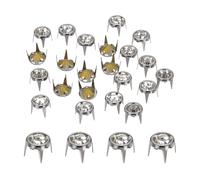 QUARKZMAN 50pcs Recharges Strass À Griffes 0.31"(8mm) Base Pointue Perles Strass À Griffes Clous Rivets Pointes Métalliques Rivets Décoratifs Pour DIY Fabrication Vêtements, Gris Blanc