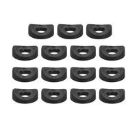 QUARKZMAN 50Pcs Rondelles en Plastique Rondes, 8mm x 19mm x 3mm Rondelle Concave en PE Noir Élément de Fixation pour Machine à Espaceur de Rondelle pour Tube Rond