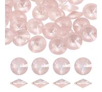 QUARKZMAN 50Pcs Strass À Dos Pointu, 10mm Rivoli Cristal Facetté Ronde, Gemme Verre Pierre Zircon Cubique Pour DIY Fabrication Gemmes Embellissement, Brun Pâle