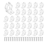 QUARKZMAN 50pcs U Clips Holder Bracket Fluorescent Tube Mounting | Accessories, Support Clamps, Pipe Clamps, with Screws Pour 10mm to 12mm Round LED Strip and Tube