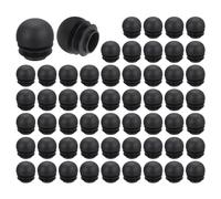 QUARKZMAN 56 Pcs Bouchon en Plastique Rond, Bouchons d'Extrémité de Tube Noirs, 22mm(0.87 Pouce) pour Pieds de Meubles, Protection de Glissement pour Chaise, Table, Étagère