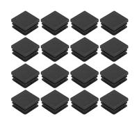 QUARKZMAN 56Pcs Embouts en Plastique Carrés, 1,1" x 1,1", Bouchons Noirs pour Tubes en Métal de 22-26 mm de Diamètre Intérieur, pour Pieds de Meubles, Chaises