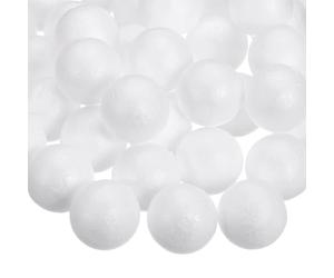 QUARKZMAN 57 Pcs Boules En Mousse Blanche 1.8 Pouce Boules En Polystyrène Lisse Pour Artisanat Décorations De Noël Mariage Fête Projet DIY Maison