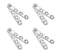 QUARKZMAN 59 x 11 x 10mm Porte Charnière x 4 Ensembles Rotation à 360 degrés Pivot Charnière pour Cloison Porte et Placard, [Argenté]