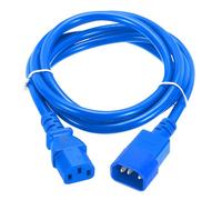 QUARKZMAN 5ft 18 AWG Bleu 18/3 Cordon d'alimentation Universel C14 vers C13 10A 250V 3-Broches Extension PDU Cordons d'alimentation pour PC,Computer,Printers,TV,AC Adapter,Laptop,Monitor