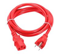 QUARKZMAN 5ft 18 AWG Rouge 18/3 Cordon d'alimentation Universel C13 vers NEMA 5-15P 10A 125V Cordon D'extension 3 Broches pour PC, Computer, Printers, TV, AC Adapter, Monitor, Projector