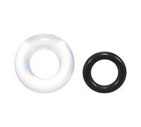 QUARKZMAN 5mm x 3mm x 1mm Nitrile Caoutchouc Joints Toriques Noir 20pcs, 7mm x 3mm x 2mm Silicone Caoutchouc Joint Joints Blanc 30pcs