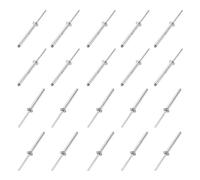 QUARKZMAN 5mm x 50mm Aveugles Rivets x 20Pcs Aluminium/Acier Ouvert Extrémité Rivet pour Métal et Plastique et Cuir, [Argent Ton]