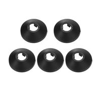 QUARKZMAN 5Pcs 0,6 Pouce/17 mm Cache-Tuyau de Bride en Plastique PP Plaques de Couverture de Plomberie Rosace de Tuyau d'Évacuation d'Eau Mur de Tuyau de Bride Décoratif, Noir