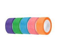 QUARKZMAN 5pcs 1" x 11 Yard Colored Masking Tape Universal Crepe Paper Colorful Masking Painter Tape Pour Art Drawing DIY Handcraft Sealing, Blue Purple Pink