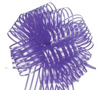 QUARKZMAN 5Pcs 20cm Grand Nœud Ruban Cadeau en Organza, Nœud Métallique Ruban Violet pour Les Paniers de Mariage, Emballage Cadeau de Noël Et La Saint-Valentin