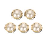 QUARKZMAN 5pcs 32L Boutons Perle Faux Or 20mm 4/5" Ronds En Plastique Pour Couture Remplacement Attache Artisanat Pour Manteaux Vêtements DIY Décoration Artisanat #9