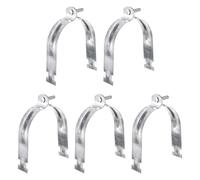 QUARKZMAN 5pcs Attache De Support EMT 4-1/2" Universelle Accessoire De Canal En Acier Carbone Galvanisé Pour Conduit EMT Avec Boulon Et Écrou Pour Tuyau EMT Conduit Rigide, Argent