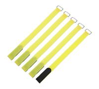 QUARKZMAN 5Pcs Attaches De Batterie Reutilisables,1x12" Jaune Nylon Polyvalent Sangle De Maintien De Batterie Adjustable Boucle De Serrage Crochet Attaches Rapides Pour Quadcopters FPV RC
