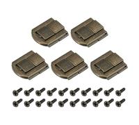 QUARKZMAN 5pcs Bascule Pince Verrouillage, 0,98" x 0,79" (LxW) Zinc Alliage Moraillon Serrure Loquet Fermoir pour Bijoux Boîte Bois Coffret Boîte Outils, Bronze