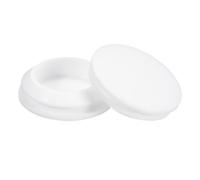 QUARKZMAN 5Pcs Bouchon de Trou en Silicone, Bouchons à Verrouillage Rond en Caoutchouc pour Trou de 25-27mm Bouchons de Trou Étanches pour Tube Métallique, Embouts de Meubles, Blanc