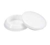 QUARKZMAN 5Pcs Bouchon de Trou en Silicone, Bouchons à Verrouillage Rond en Caoutchouc pour Trou de 35-38mm Bouchons de Trou Étanches pour Tube Métallique, Embouts de Meubles, Blanc