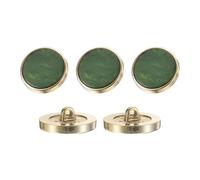 QUARKZMAN 5Pcs Bouton Rond, 25mm/1" Résine Motif Décoratif Vintage Accessoire Couture pour Veste Uniforme Manteau, Vert Foncé