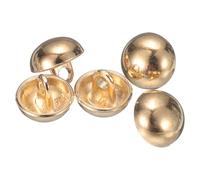 QUARKZMAN 5pcs Boutons de couture métalliques demi-bombés, 10mm / 3/8" Boutons métalliques à chapeau perle demi-ronds avec tige pour costume, veste, décoration de vêtements en tissu, or