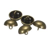 QUARKZMAN 5pcs Boutons De Couture Métalliques Demi-Dômes, 15mm / 9/16" Boutons Métalliques Demi-Ronds Cèpe Perle Avec Tige Pour blazer, veste, Décoration De Vêtements En Tissu, Bronze