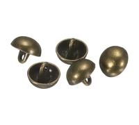 QUARKZMAN 5pcs Boutons De Couture Métalliques Demi-Sphériques, 11.5mm / 7/16" Boutons Métalliques À Chapeau Cèpe Perlé Avec Tige Pour blazer, veste, Décoration De Vêtements En Tissu, Bronze