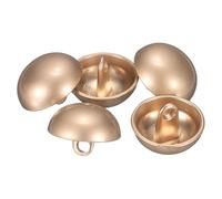QUARKZMAN 5pcs Boutons De Couture Métalliques Semi-Dômes, 15mm / 9/16" Boutons Métalliques Semi-Ronds Cèpe Perle Avec Tige Pour blazer, veste, Décoration De Vêtements En Tissu, Or Brumeux