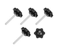 QUARKZMAN 5Pcs Boutons Étoiles, M6x45mm Plastique Boutons à Vis de Poignée de Serrage de Forme Hexagonale, à Serrage Manuel pour le Remplacement de la Base du Parapluie des Machines