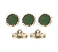 QUARKZMAN 5Pcs Boutons Ronds, 18mm/0.7" Résine Motif Décoratif Vintage Accessoires Couture pour Veste Blazer Uniforme Manteau, Vert Foncé