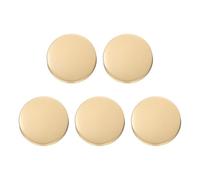 QUARKZMAN 5pcs Boutons Ronds Métalliques 23mm Tige En Alliage De Zinc Boutons De Couture Plats Pour Remplacement Pour Décoration De Vêtements Accessoires DIY, Or Mat