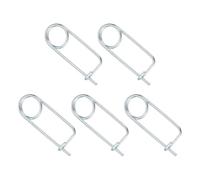 QUARKZMAN 5pcs Broches en Acier, 0.08x2.28 Pouce (2x58mm) Broche de Sécurité à Ressort en Forme de Broche, Attache Rapide pour Jardin, Ferme, Pelouse, Rectangle