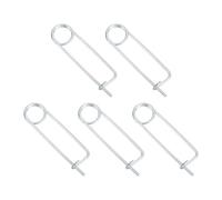 QUARKZMAN 5pcs Broches En Acier Goupilles Fendues, 0.08x2.95 Pouce (2x75mm) Goupille De Sécurité À Ressort En Forme De Broche, Attache Rapide Pour Jardin, Ferme, Pelouse, Rectangle