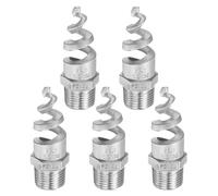 QUARKZMAN 5Pcs Buses Spirales Coniques, PT 1/2" Male 304 Acier Inoxydable Pulvérisateur De Poussière Atomisation Arroseur Pour Arrosage Jardin Protection Contre Le Feu Gaz, Argent