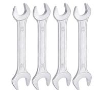 QUARKZMAN 5Pcs Clé à Fourche Double 13mm x 15mm Métrique Clé Plate à Angle Décalé 15 Degrés, Petite Clé Plate Galvanisée, pour Réparation Automobile, Assemblage de Meubles