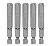QUARKZMAN 5pcs Clé À Tête Hexagonale H8.0 Pour Mèche À creuser 8mm Métrique À Pointe Plate 1/4" Tige Hexagonale 65mm (2.56") Longue Magnétique Tournevis À Douille Hexagonale Pour Tournevis