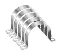QUARKZMAN 5pcs Colliers De Conduit 3" 76mm Collier De Tube U M76 Épais | Attache De Tuyau Rigide En Acier Inox, Support En Forme De U Avec Deux Trou Pour Tube Tuyau Raccord Fil Cordon