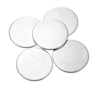 QUARKZMAN 5Pcs Disques en Acier Inoxydable, 48mm de Diamètre, 4mm d'Épaisseur en Acier Inoxydable 304 Feuille Ronde Plate Ronde pour l'Estampage du Métal et la Fabrication de Bijoux