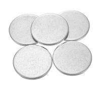 QUARKZMAN 5Pcs Disques en Acier Inoxydable, 55mm de Diamètre, 5mm d'Épaisseur en Acier Inoxydable 304 Feuille Ronde Plate Ronde pour l'Estampage du Métal et la Fabrication de Bijoux