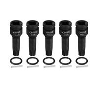 QUARKZMAN 5pcs Douille Torx T70 À 6 Branches 1/2" Drive Pour Mèche À Choc En Acier CR-MO Avec Goupille Et Joint Torique Pour Perceuses Ateliers Garage Adaptateur