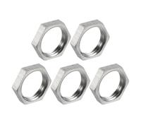 QUARKZMAN 5Pcs Écrou Hexagonal de Raccord de Tuyau en Fonte, Écrou Hexagonal en Acier Inoxydable 304 NPT 1/2" Filetage Femelle pour la Plomberie Fixe et le Nettoyeur de Châssis