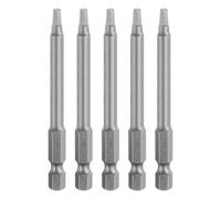 QUARKZMAN 5Pcs Embout de Tournevis Carré Sq2 1/4" Tige Hexagonale 75mm/3" Longueur Magnétique 4 Pointes Embouts Hexagonaux Acier S2 Qualité Industrielle Électrique 5.5mm Tige