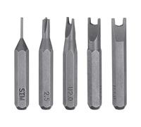 QUARKZMAN 5pcs Embout de Tournevis Ensemble 5/32" Tige Hexagonale 28mm Longueur Magnétique en U pour Planche Moyenne SIM en Acier S2 pour Réparation de Précision