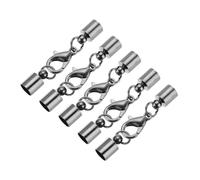 QUARKZMAN 5Pcs Embouts de Cordon 5,5 mm ID Noir Embouts de Cordon en Cuivre pour DIY Bracelets Colliers Pompons Cordon en Cuir