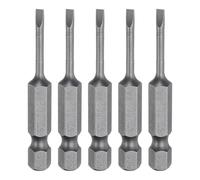 QUARKZMAN 5Pcs Embouts de Tournevis à Fente Magnétiques Sl2,5 en Acier S2 pour Tournevis à Tête Plate 2,5mm avec Tige Hexagonale de 1/4" de Qualité Industrielle pour Vis de Fixation