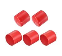 QUARKZMAN 5pcs Embouts en Caoutchouc, 53 mm ID Vis Filetage Protecteur en PVC Embouts de Protection Flexible pour Tube Métallique, Câbles, Fils, Tige, Écrou et Cache Boulon, Rouge